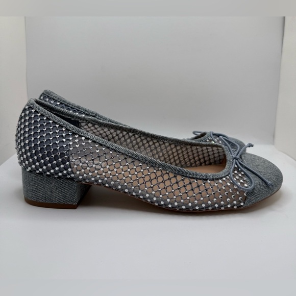 Steve Madden Women’s Cherish Mesh Rhinestone Block-Heel Ballet Flats Sz 9.5M - Picture 7 of 12